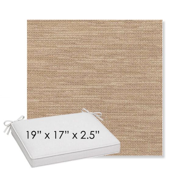 Picture of Charmer Limestone | Sunbrella® 19" x 17" x 3" Outdoor Dining Cushion