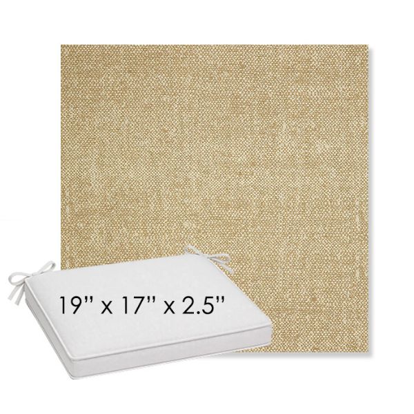 Picture of Chartres Hemp | Sunbrella® 19" x 17" x 3" Outdoor Dining Cushion