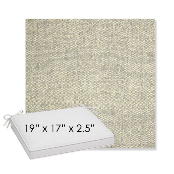 Picture of Chartres Pebble | Sunbrella® 19" x 17" x 3" Outdoor Dining Cushion