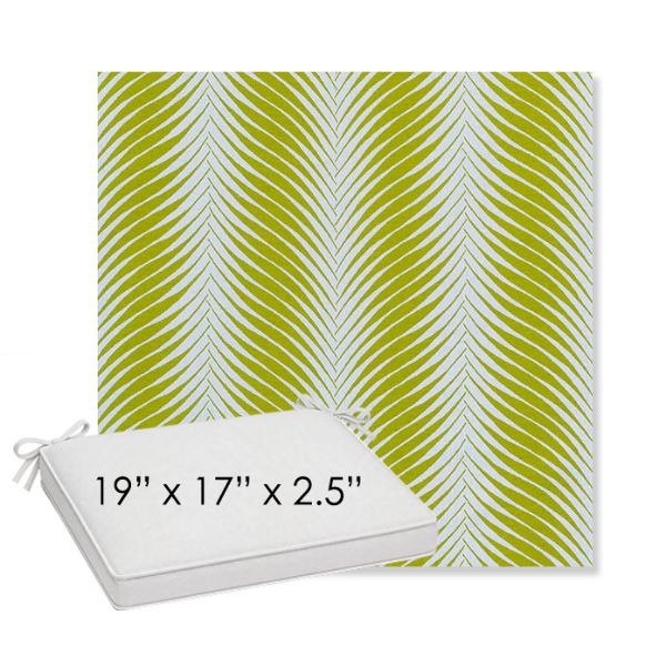 Picture of Clock Out Frond | Sunbrella® 19" x 17" x 3" Outdoor Dining Cushion