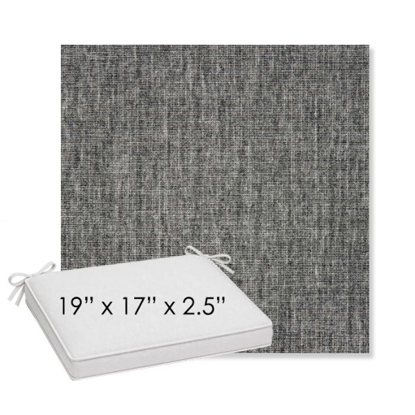 Picture of Crush Pewter | Sunbrella® 19" x 17" x 3" Outdoor Dining Cushion