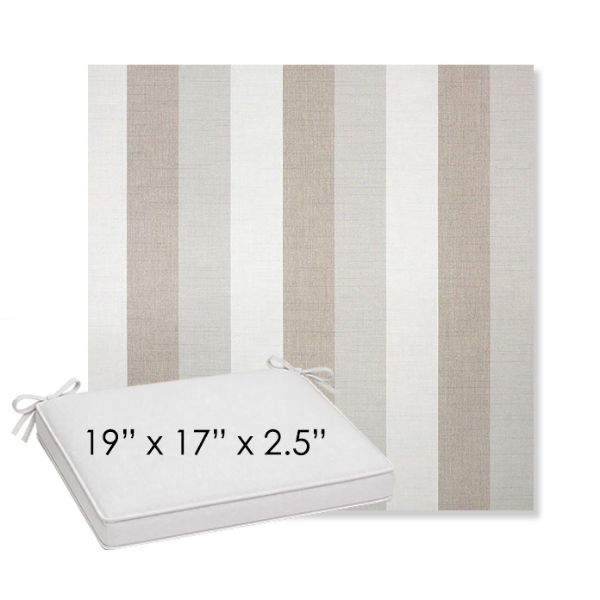 Picture of Direction Linen | Sunbrella® 19" x 17" x 3" Outdoor Dining Cushion