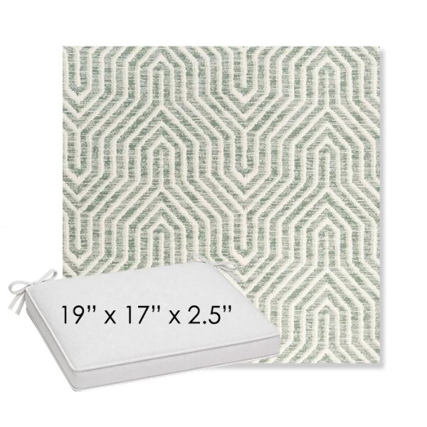 Picture of Etna Juniper | Sunbrella® 19" x 17" x 3" Outdoor Dining Cushion