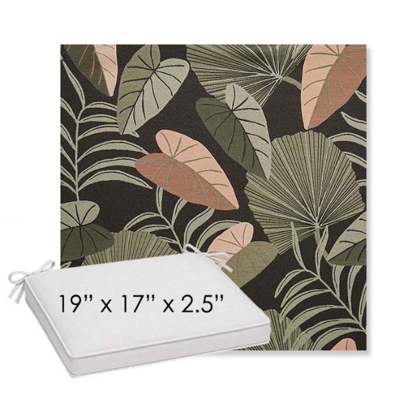 Picture of Fernie Midnight Garden | Sunbrella® 19" x 17" x 3" Outdoor Dining Cushion