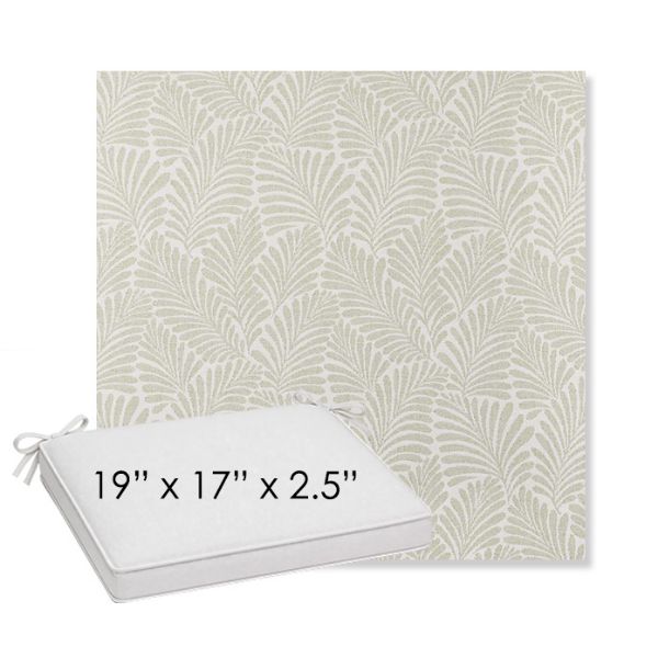 Picture of Frond Spring | Sunbrella® 19" x 17" x 3" Outdoor Dining Cushion
