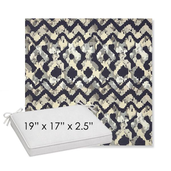 Picture of Inga Midnight | Sunbrella® 19" x 17" x 3" Outdoor Dining Cushion