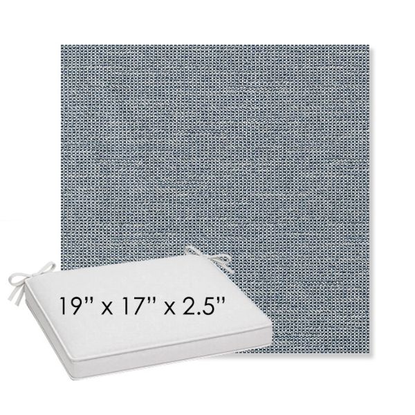 Picture of Kudos Denim Wash | Sunbrella® 19" x 17" x 3" Outdoor Dining Cushion