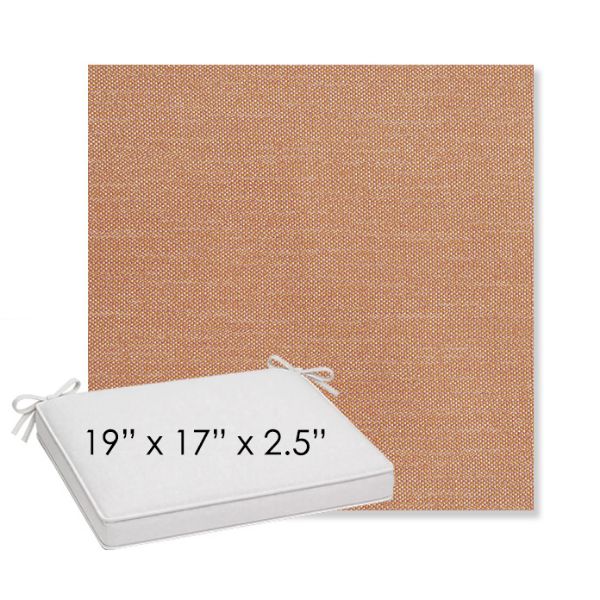 Picture of Kudos Peach | Sunbrella® 19" x 17" x 3" Outdoor Dining Cushion