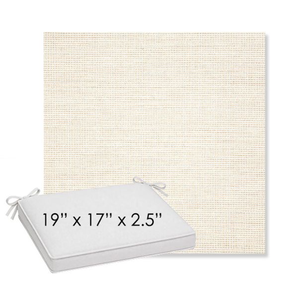 Picture of Kudos Vellum | Sunbrella® 19" x 17" x 3" Outdoor Dining Cushion