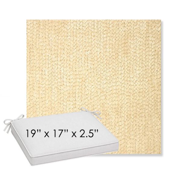 Picture of Margo Parchment | Sunbrella® 19" x 17" x 3" Outdoor Dining Cushion
