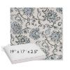 Picture of Martha Floral Periwinkle | Sunbrella® 19" x 17" x 3" Outdoor Dining Cushion