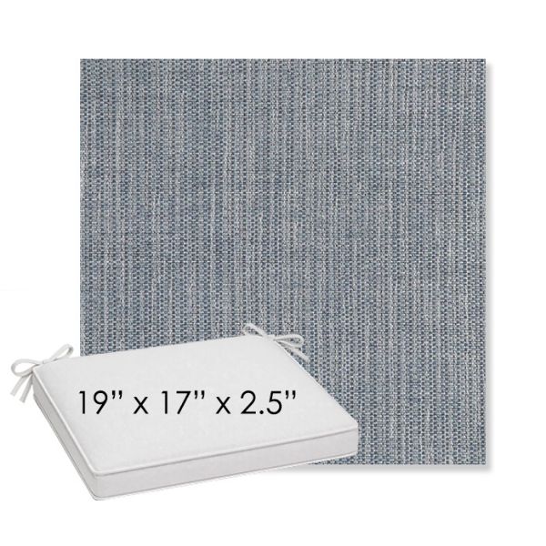 Picture of Nova Denim | Sunbrella® 19" x 17" x 3" Outdoor Dining Cushion