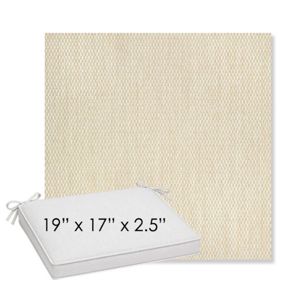 Picture of Pique Flax | Sunbrella® 19" x 17" x 3" Outdoor Dining Cushion