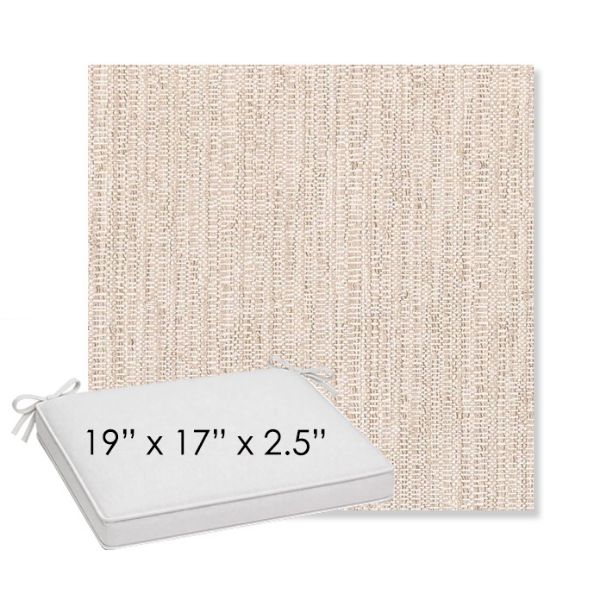 Picture of Poros Linen | Sunbrella® 19" x 17" x 3" Outdoor Dining Cushion