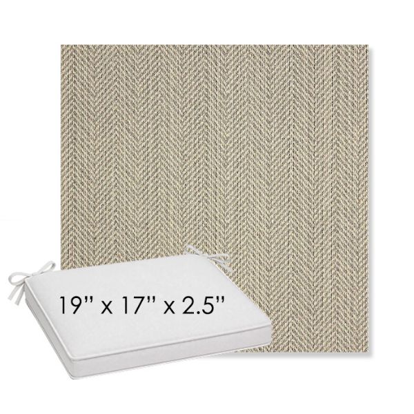 Picture of Posh Ash | Sunbrella® 19" x 17" x 3" Outdoor Dining Cushion