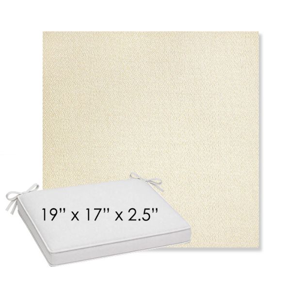 Picture of Posh Salt | Sunbrella® 19" x 17" x 3" Outdoor Dining Cushion