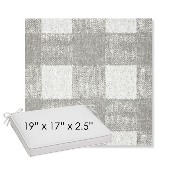 Picture of Preso Pebble | Sunbrella® 19" x 17" x 3" Outdoor Dining Cushion