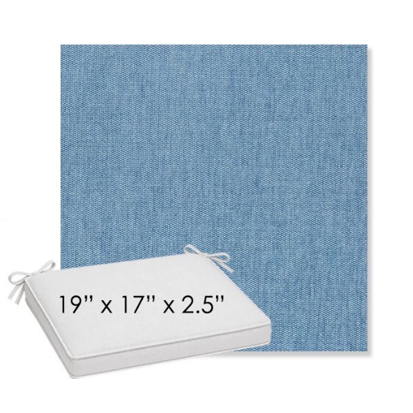 Picture of Ritsy Chambray | Sunbrella® 19" x 17" x 3" Outdoor Dining Cushion