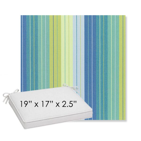 Picture of Seville Seaside | Sunbrella® 19" x 17" x 3" Outdoor Dining Cushion