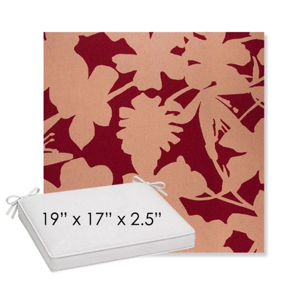 Picture of Sonny Cherry Pop | Sunbrella® 19" x 17" x 3" Outdoor Dining Cushion