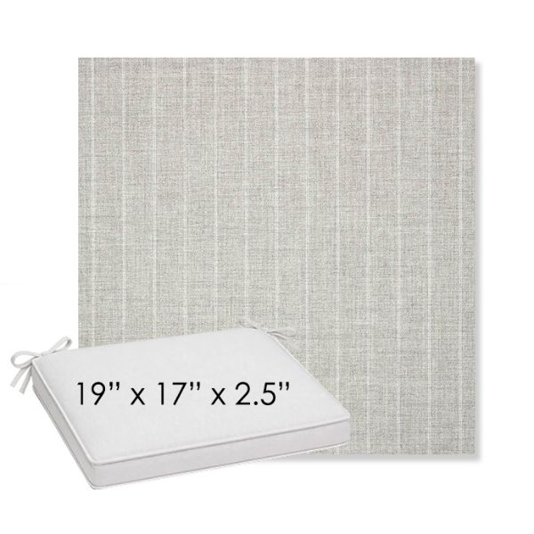 Picture of Ticking Fog | Sunbrella® 19" x 17" x 3" Outdoor Dining Cushion