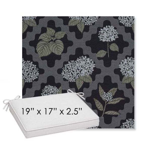 Picture of Trellis Morning Glory | Sunbrella® 19" x 17" x 3" Outdoor Dining Cushion
