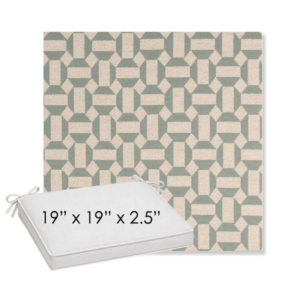 Picture of Assemble Mist | Sunbrella® 19" x 19" x 3" Outdoor Dining Cushion