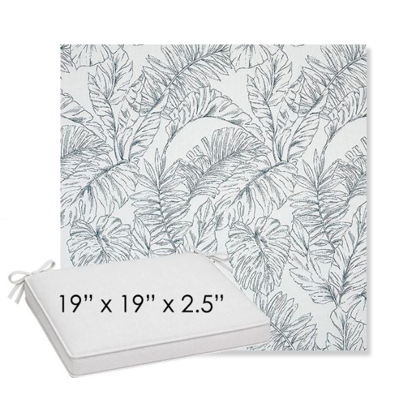 Picture of Calm Laurel | Sunbrella® 19" x 19" x 3" Outdoor Dining Cushion
