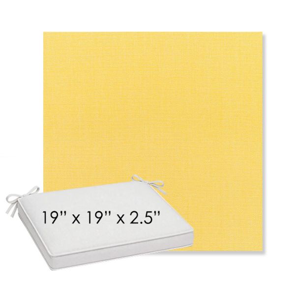 Picture of Canvas Buttercup | Sunbrella® 19" x 19" x 3" Outdoor Dining Cushion