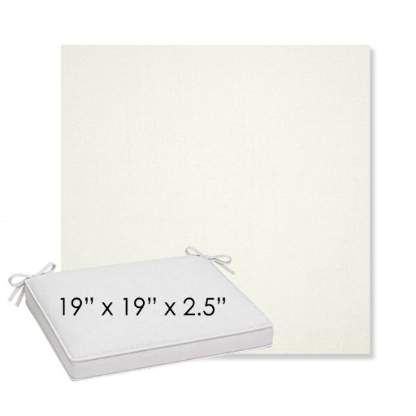 Picture of Canvas White | Sunbrella® 19" x 19" x 3" Outdoor Dining Cushion