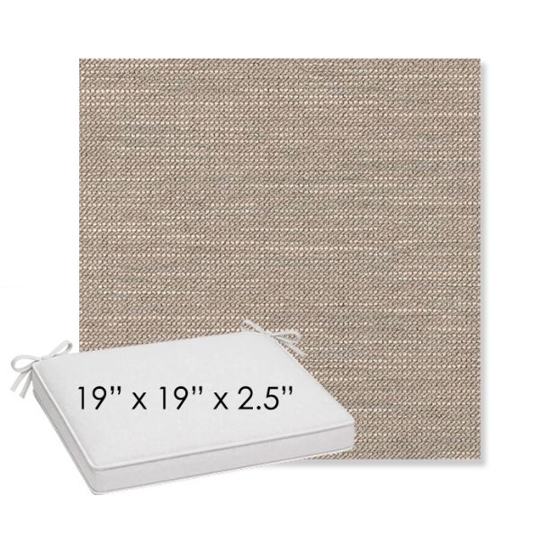 Picture of Charmer Pebble | Sunbrella® 19" x 19" x 3" Outdoor Dining Cushion