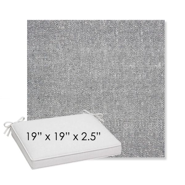 Picture of Chartres Gull | Sunbrella® 19" x 19" x 3" Outdoor Dining Cushion