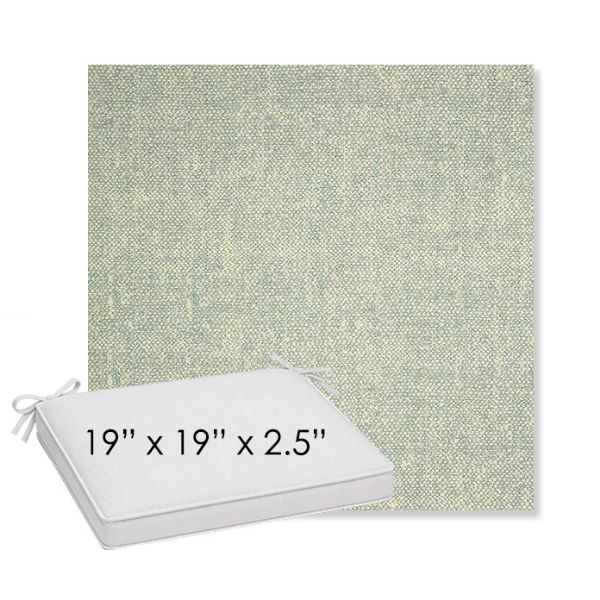 Picture of Chartres Mist | Sunbrella® 19" x 19" x 3" Outdoor Dining Cushion