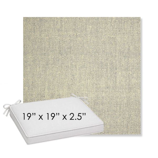 Picture of Chartres Pebble | Sunbrella® 19" x 19" x 3" Outdoor Dining Cushion