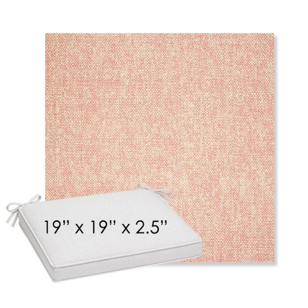 Picture of Chartres Rose | Sunbrella® 19" x 19" x 3" Outdoor Dining Cushion