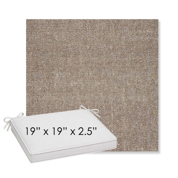 Picture of Chartres Truffle | Sunbrella® 19" x 19" x 3" Outdoor Dining Cushion