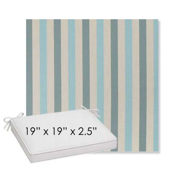 Picture of Costa Clearwater | Sunbrella® 19" x 19" x 3" Outdoor Dining Cushion