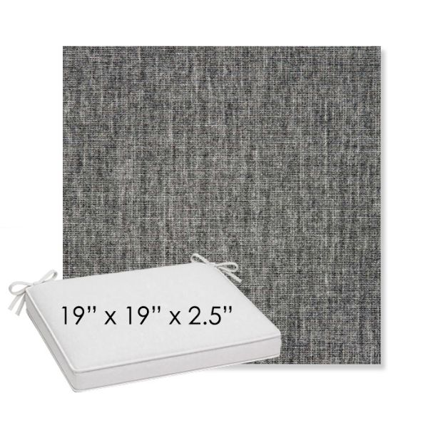 Picture of Crush Pewter | Sunbrella® 19" x 19" x 3" Outdoor Dining Cushion