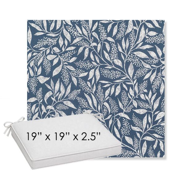 Picture of Exquisite Indigo | Sunbrella® 19" x 19" x 3" Outdoor Dining Cushion