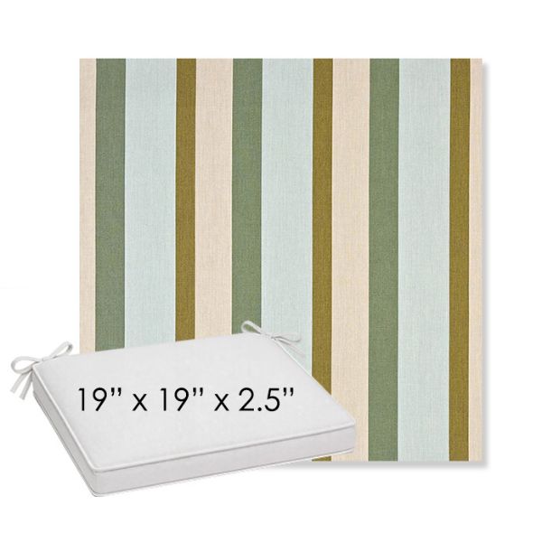 Picture of Gateway Aloe | Sunbrella® 19" x 19" x 3" Outdoor Dining Cushion