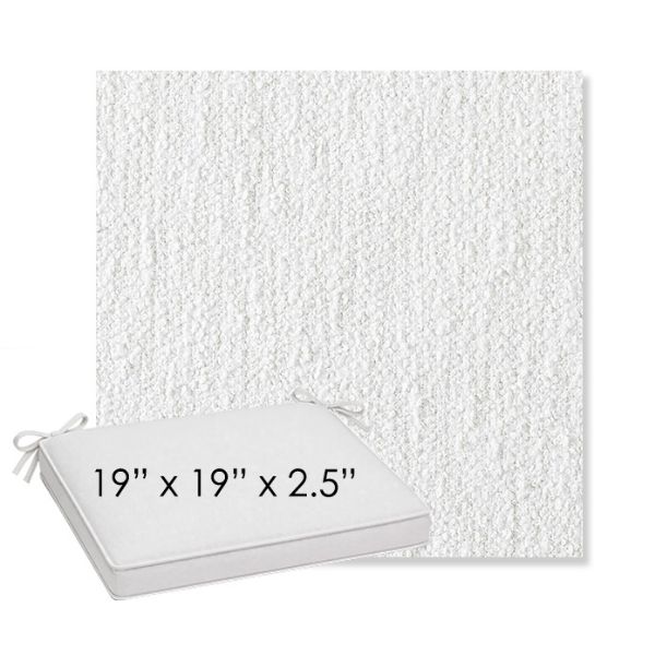 Picture of Improve White | Sunbrella® 19" x 19" x 3" Outdoor Dining Cushion