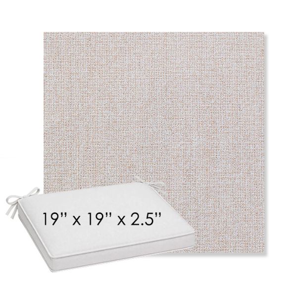 Picture of Kismet Flax | Sunbrella® 19" x 19" x 3" Outdoor Dining Cushion