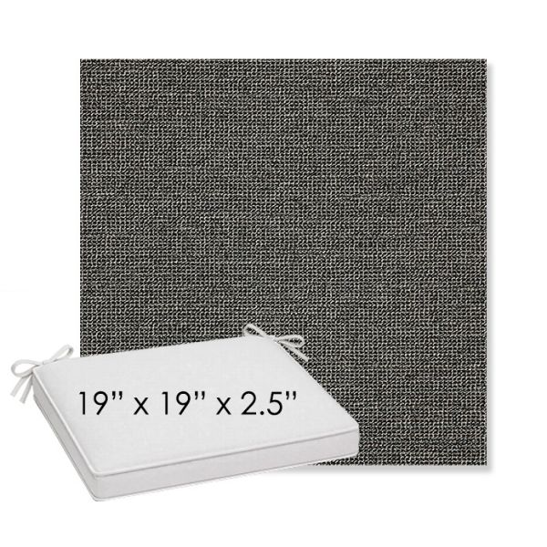 Picture of Kudos Carbon | Sunbrella® 19" x 19" x 3" Outdoor Dining Cushion