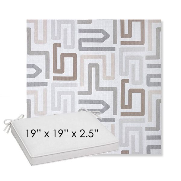 Picture of Labyrinth Cloud | Sunbrella® 19" x 19" x 3" Outdoor Dining Cushion