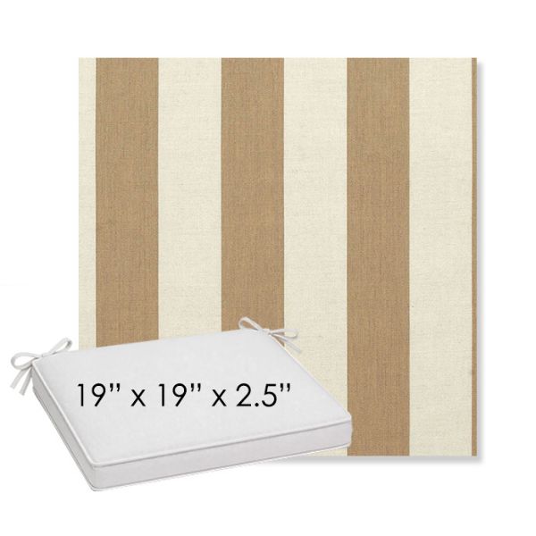 Picture of Maxim Heather Beige | Sunbrella® 19" x 19" x 3" Outdoor Dining Cushion
