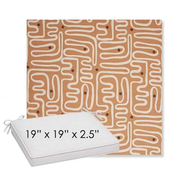 Picture of Nema Peachwood | Sunbrella® 19" x 19" x 3" Outdoor Dining Cushion