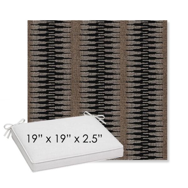 Picture of Ortiz Onyx | Sunbrella® 19" x 19" x 3" Outdoor Dining Cushion