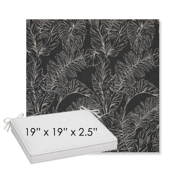 Picture of Palma Shadow | Sunbrella® 19" x 19" x 3" Outdoor Dining Cushion