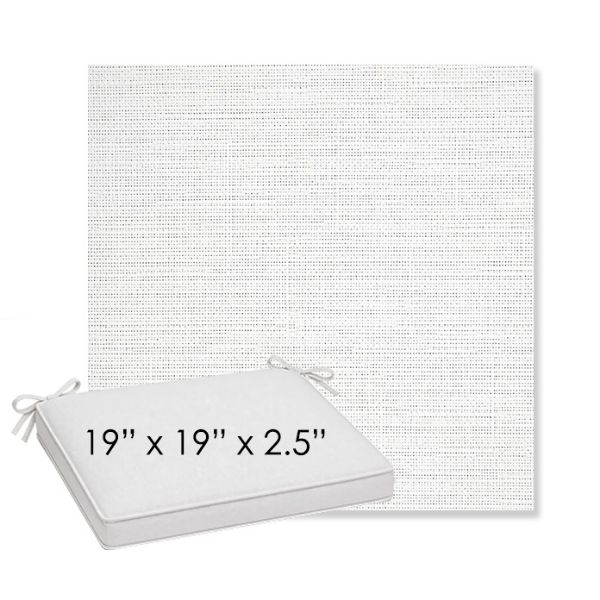 Picture of Piazza White | Sunbrella® 19" x 19" x 3" Outdoor Dining Cushion