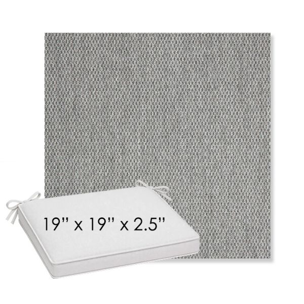 Picture of Pique Ash | Sunbrella® 19" x 19" x 3" Outdoor Dining Cushion